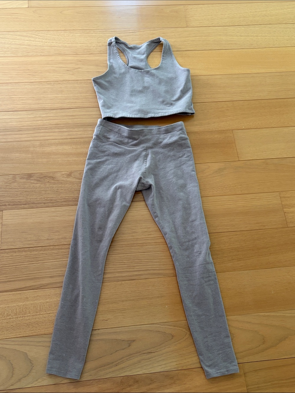 Pact light brown Activewear Set - Crop Tank & High-Waist Leggings